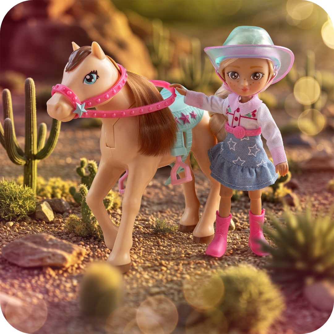Hey Bestie Charlie & Daisy Mini Doll and Horse Set