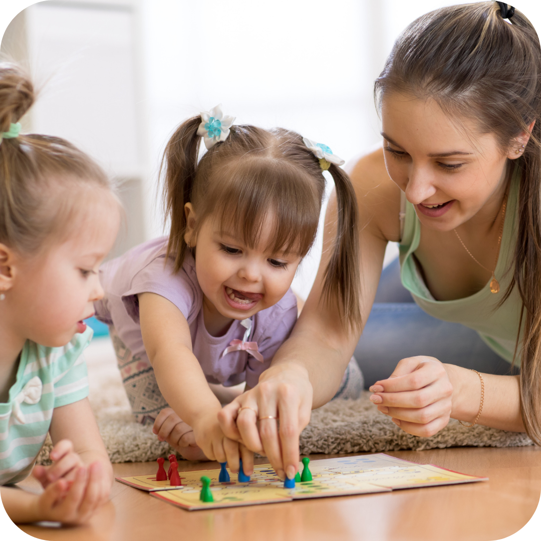 Kids Playing Board Game
